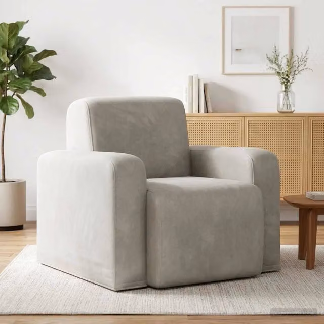 Poltrona-Poltroncina-Divano Sedia Crema Velluto 541540