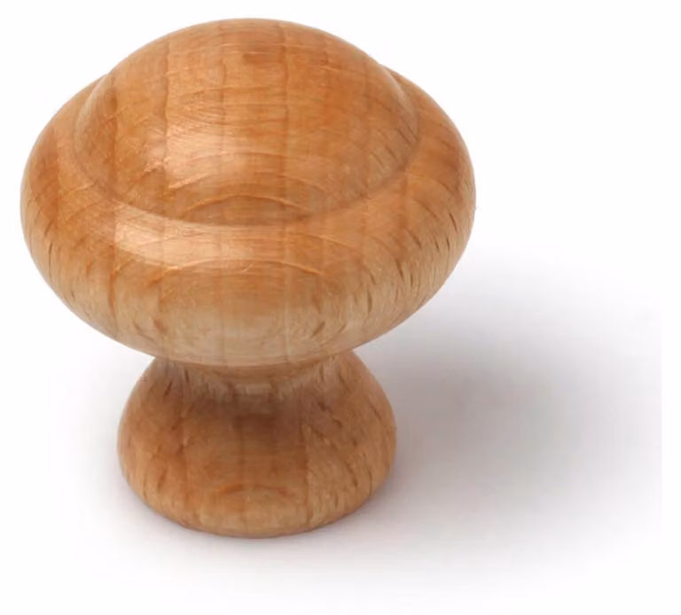 Pulsante per mobile in legno di faggio, design naturale, presa confortevole - Rei