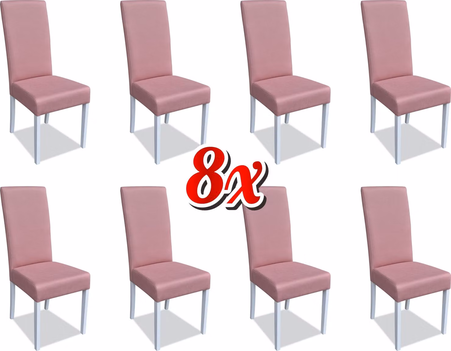 Esszimmer Stühle Leder Gruppe Garnitur Holz Set 8x Stuhl Set Sessel Garnitur