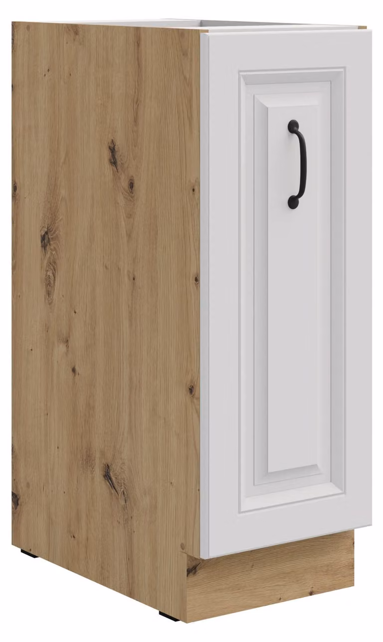 Base 30 armadi estraibili Stilo Bianco + rovere Cucina artigianale Blocco cucina Cucina country house