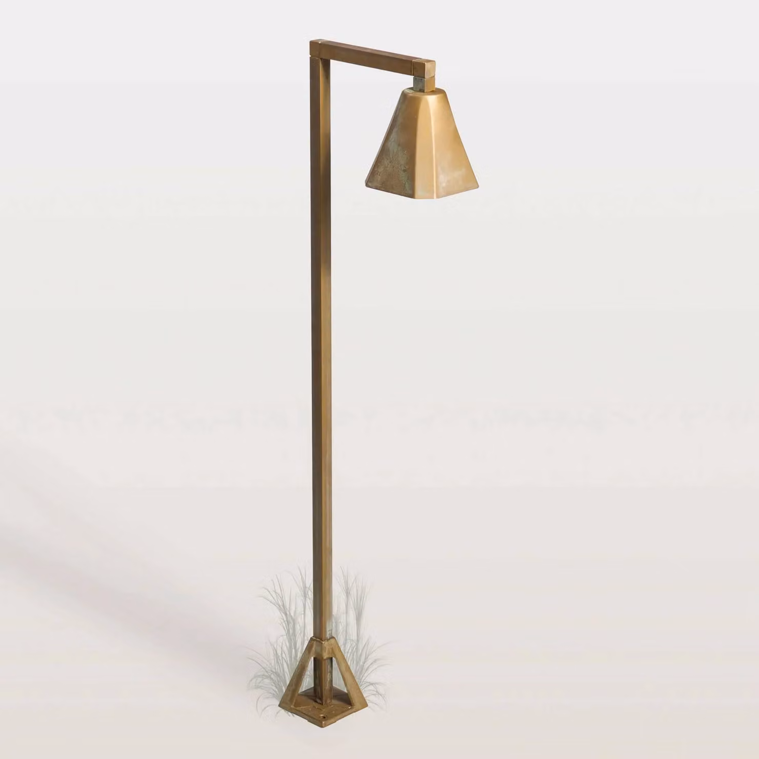 Moretti Luce Lampione a LED Silva Frame, 80 x 19 cm, ottone anticato Frame, Bronzo / Ottone antico, Ottone, Campagna / Rustiche