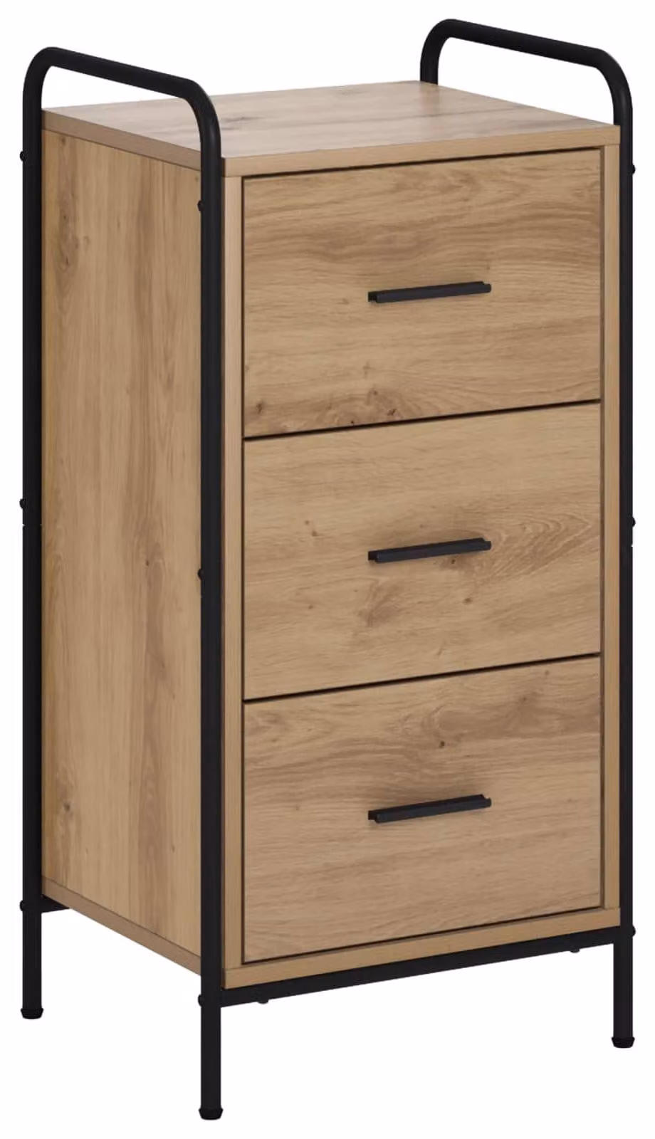 Mobile contenitore "Artisan" in legno impiallacciato di rovere, dimensioni 97 x 33 x 81 cm