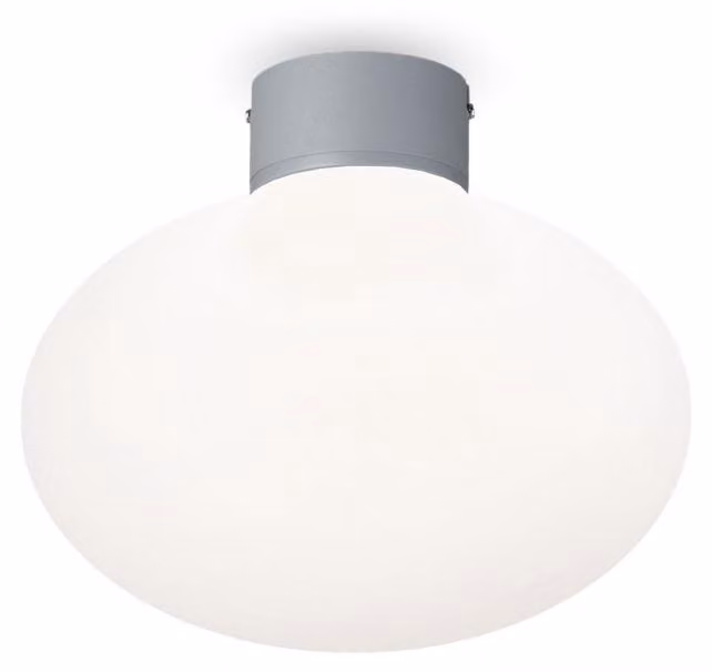 Plafoniera Moderna Clio Alluminio Grigio 1 Luce E27