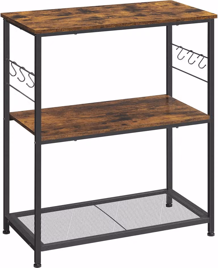 Mobiletto da cucina Scaffale a isola 80 x 40 x 90 cm Marrone rustico