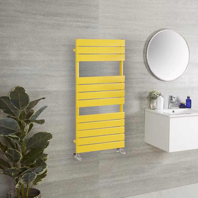 Scaldasalviette di Design - 1200mm x 600mm - Giallo (Dandelion Yellow) - Lustro