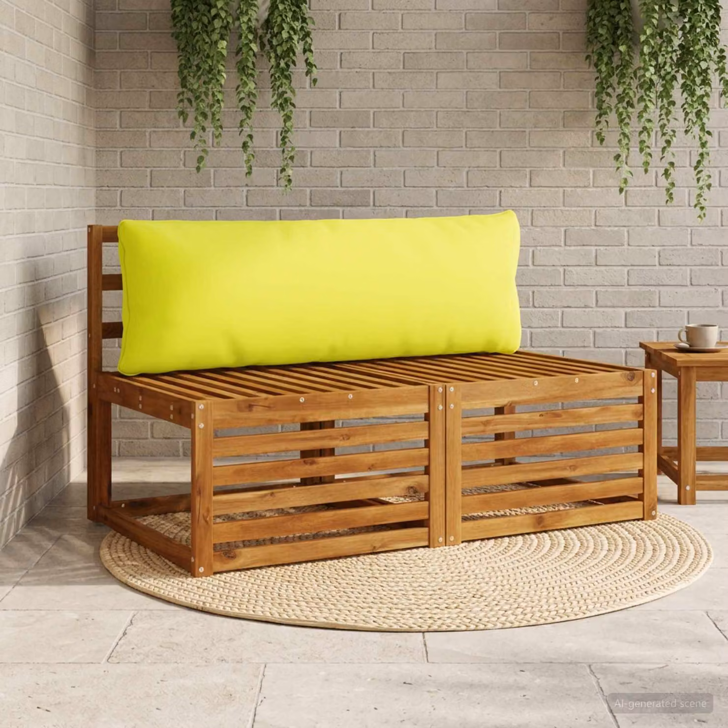 Cuscino per schiena rettangolare vidaXL PUTTEN in 100% poliestere con rivestimento rimovibile lavabile in lavatrice, disponibile nei colori verde e giallo