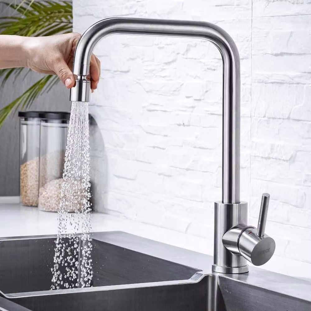 Solidchoice - Rubinetto da cucina con 2 getti e bocchetta girevole a 360°