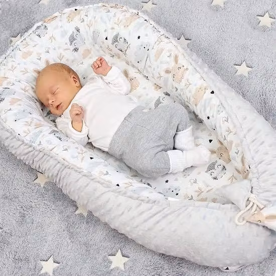 Cuscino per Neonati in Bambù 100% Cotone Anti-Allergico - Culla per Bambini