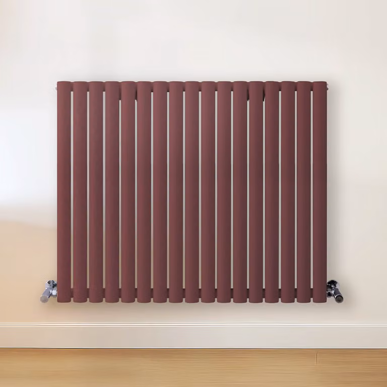 Radiatore di Design Orizzontale Rosso (Booth Rosso) - 800mm x 1000mm - Pannello Doppio  - Revive
