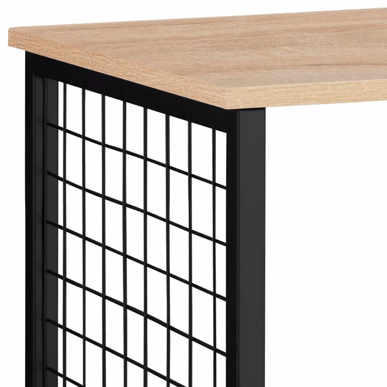 Tavolino quadrato in stile industriale TecTake GmbH, colore marrone e nero, L/P/H: 40 x 40 x 48 cm