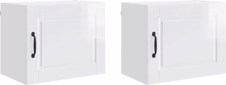 Armadietto a muro PORTO 2 pcs Bianco Lucido 50 x 31 x 40 cm