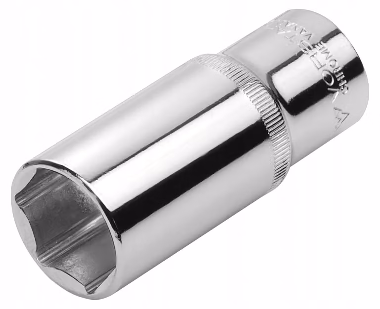 Chiave a bussola esagonale lunga da 1/2", 20 mm, in acciaio cromo-vanadio (CrV)