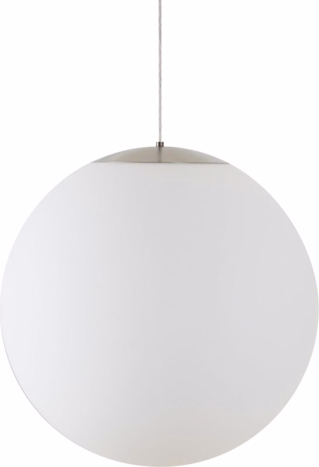 OSMONT ADR62238 ADRIA S5 HP apparecchio a sospensione in vetro acciaio inox spazzolato / bianco IP40 3000 K 65W LED