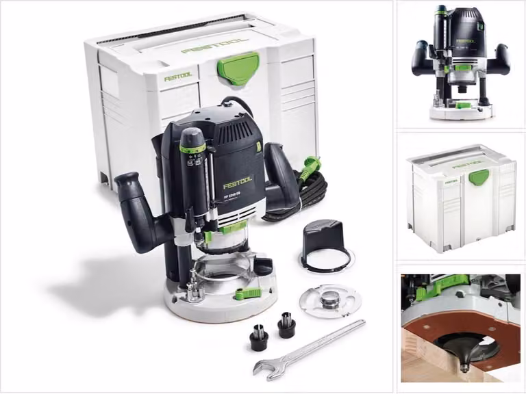 Festool OF 2200 EB-Plus Fresatrice 2200 W / 80 mm in valigetta Systainer + Accessori ( 574349 )