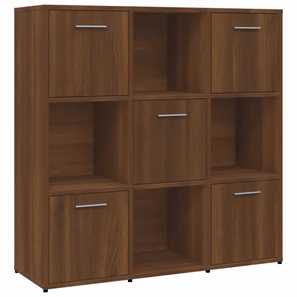 Libreria-Scaffale Design Mania in Legno Multistrato Marrone per Soggiorno L 90 cm x P 30 cm x H 90 cm – 2