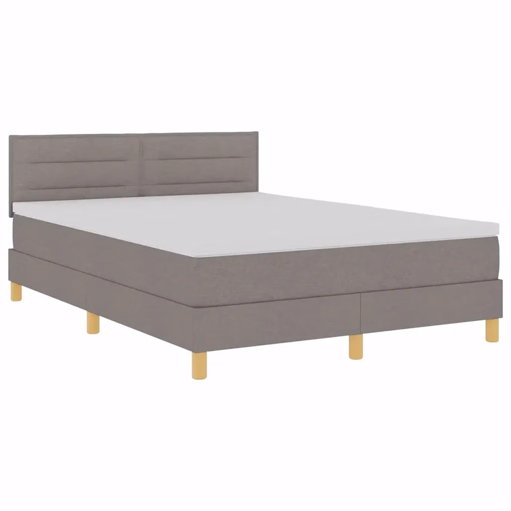 Letto matrimoniale moderno vidaXL con testiera imbottita, illuminazione LED sottostante e porta di ricarica USB, colore grigio, L/P/H: 160 x 200 x 163 cm – 2