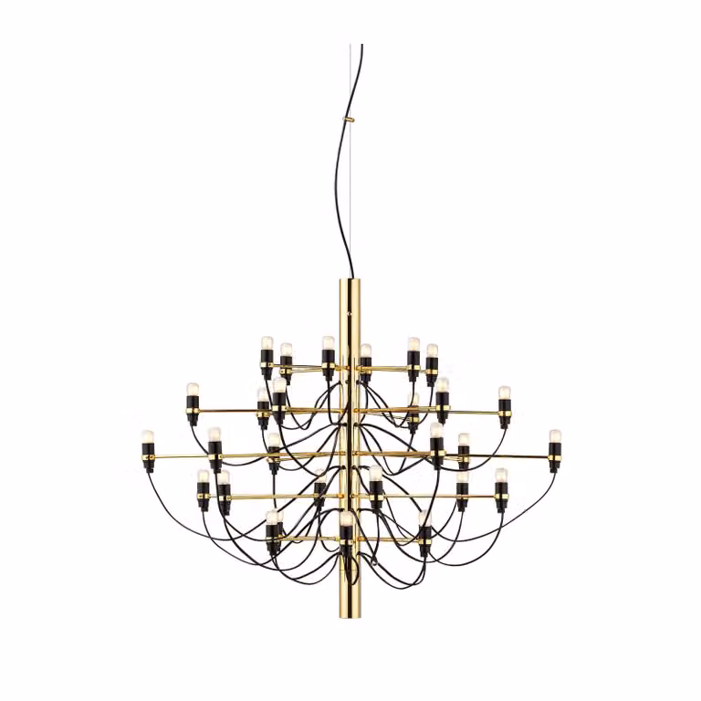 Flos - 2097/30 (frosted bulbs) - Lampada a sospensione - Ottone
