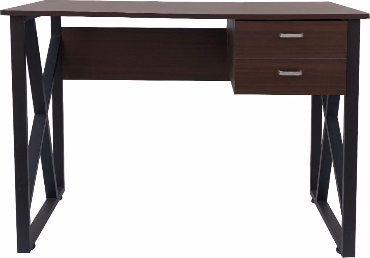 Scrivania da computer Stoer - scrivania per laptop - metallo nero e legno marrone