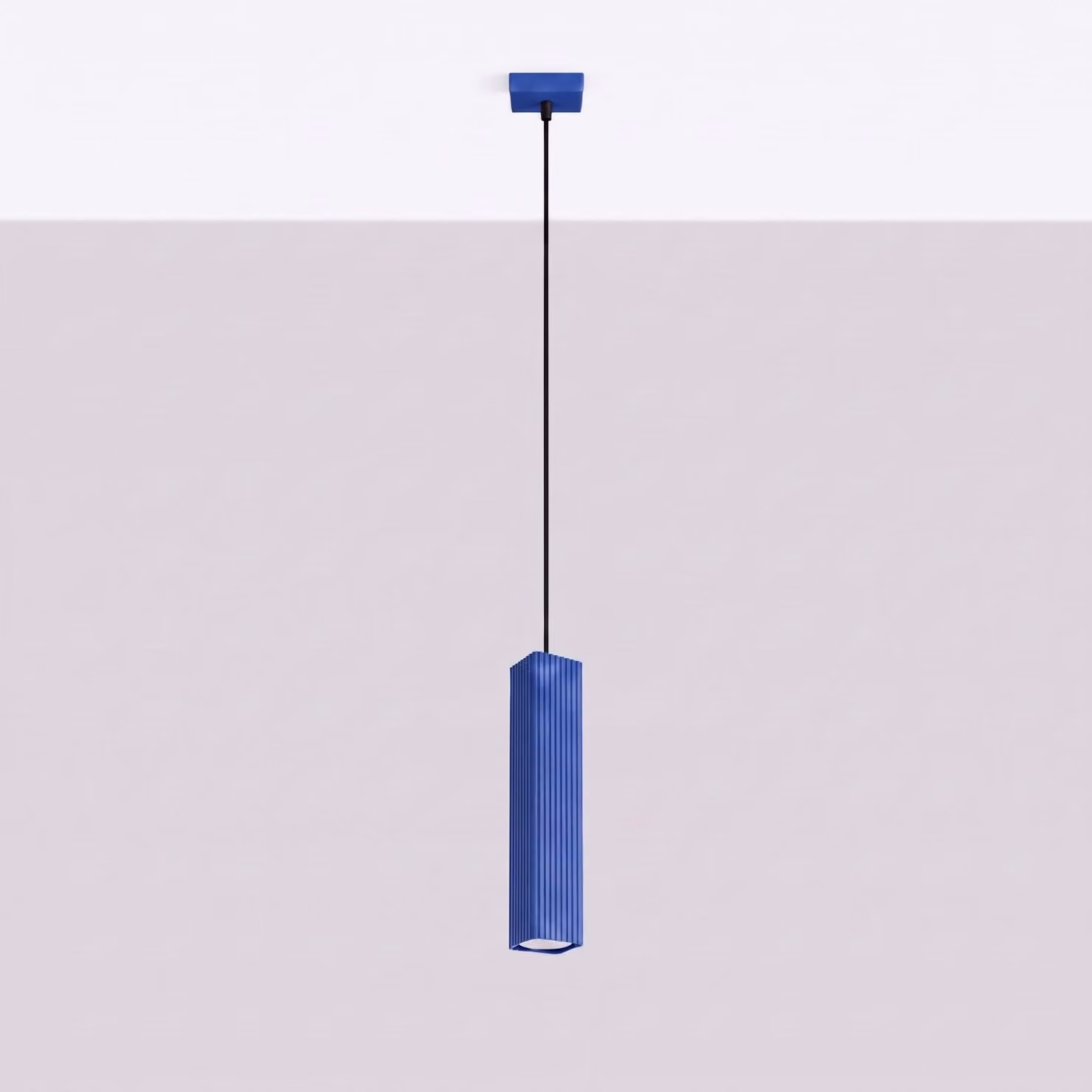 Lampada a sospensione RAYO 1 oltremare 1xGU10 10W alluminio 118x8x8cm Sollux Lighting