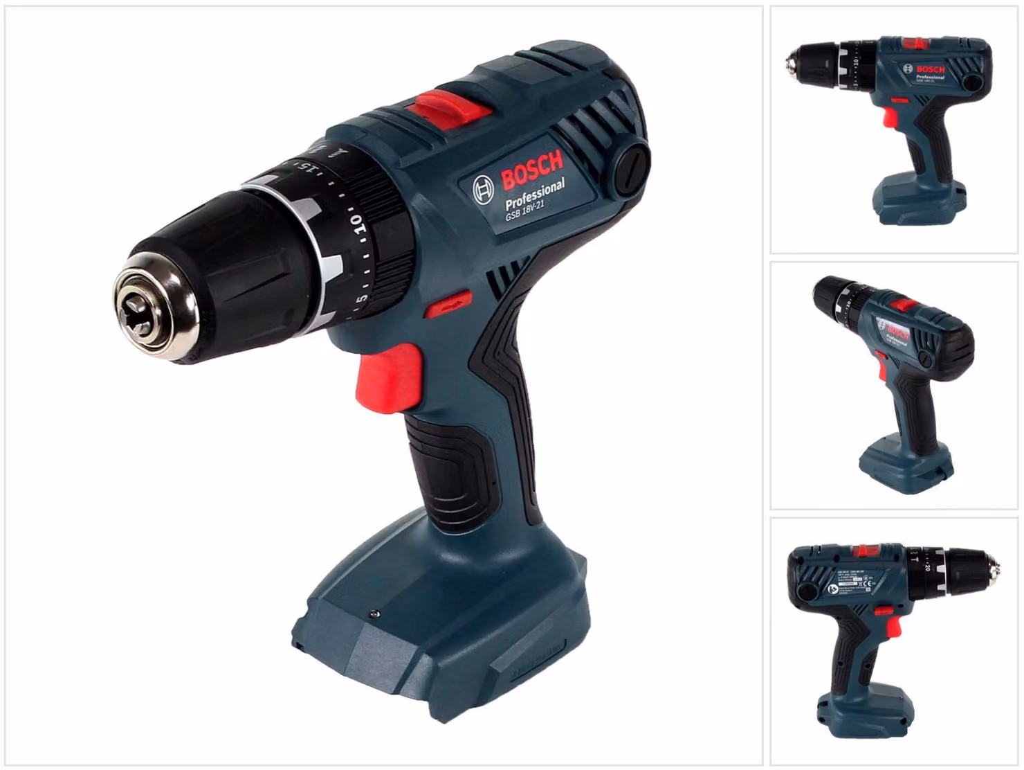 Bosch Professional GSB 18V-21 trapano a percussione a batteria 18 V 55 Nm Solo ( 06019H1176 ) - senza batteria, senza caricabatterie