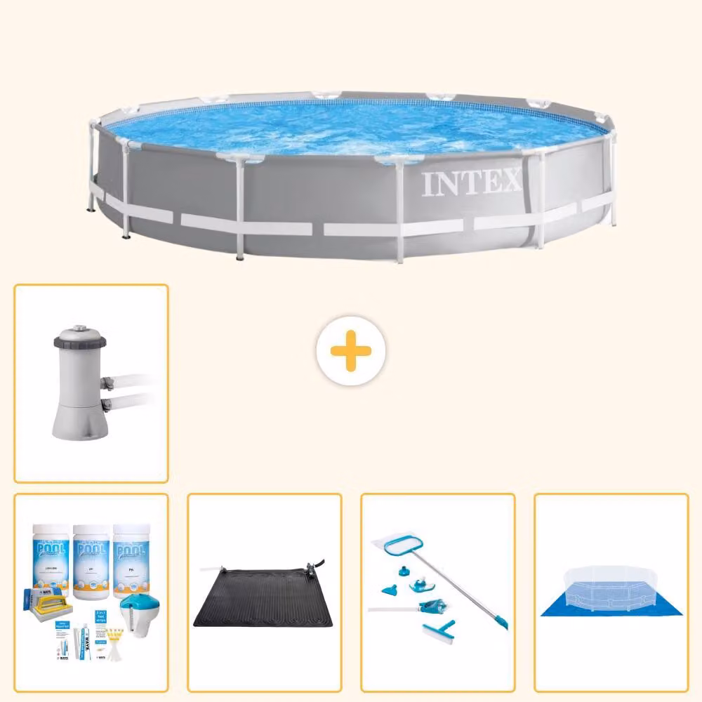 Struttura per piscina a forma di prisma - 366x76 cm - composta da 6 elementi - modello S21044