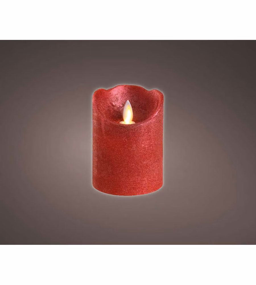 Lumineo Candela Natalizia LED Rossa - Elegante e Sicura - 7,5x10cm