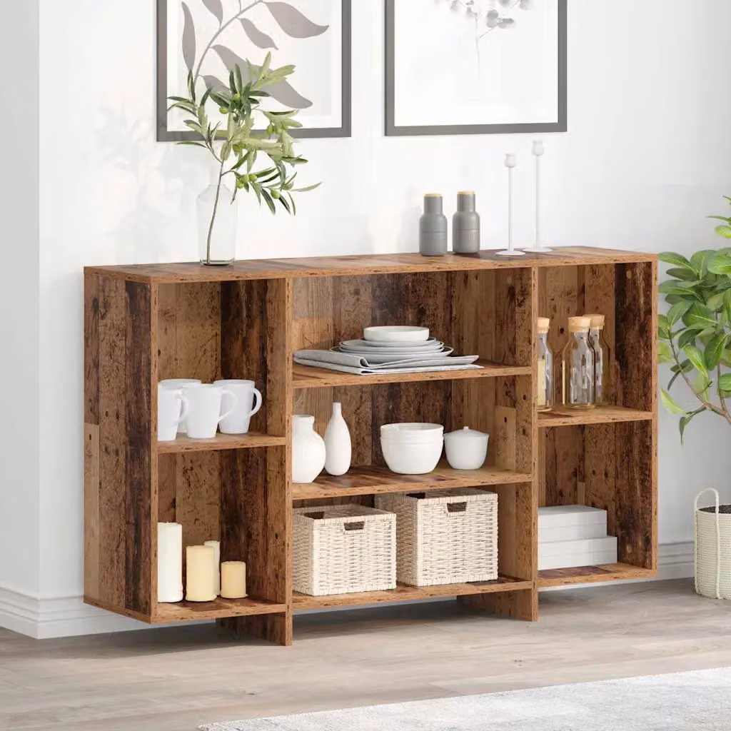 Credenza moderna vidaXL in legno ingegnerizzato marrone L: 120 cm, P: 30 cm, H: 75 cm