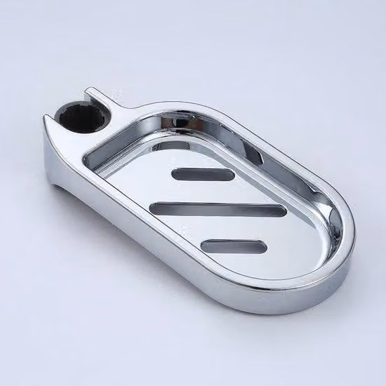 Set di 2 portasapone in acciaio inossidabile - Portaspugna - 16,2 x 8,8 cm - Argento - Con scarico - Accessori da bagno