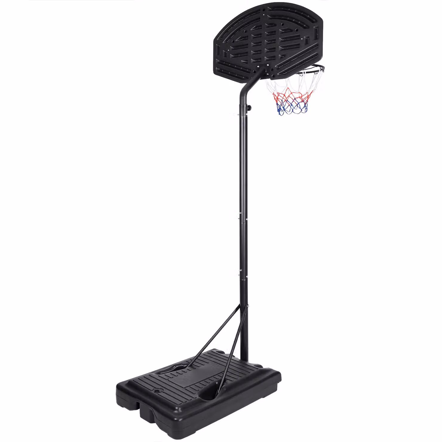 Canestro da basket Deuba con altezza regolabile e ruote, H: 205-310 cm – 2