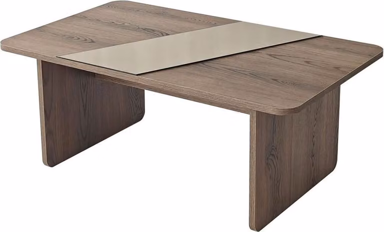 Calicosy - Tavolino da caffè rettangolare con specchio L120 cm SOLEA