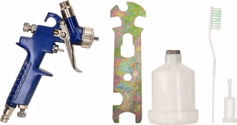 Set di pistole a spruzzo HVLP a bassa pressione KOTARBAU® Mini 0,8 mm 125 ml per la verniciatura 3 opzioni di regolazione