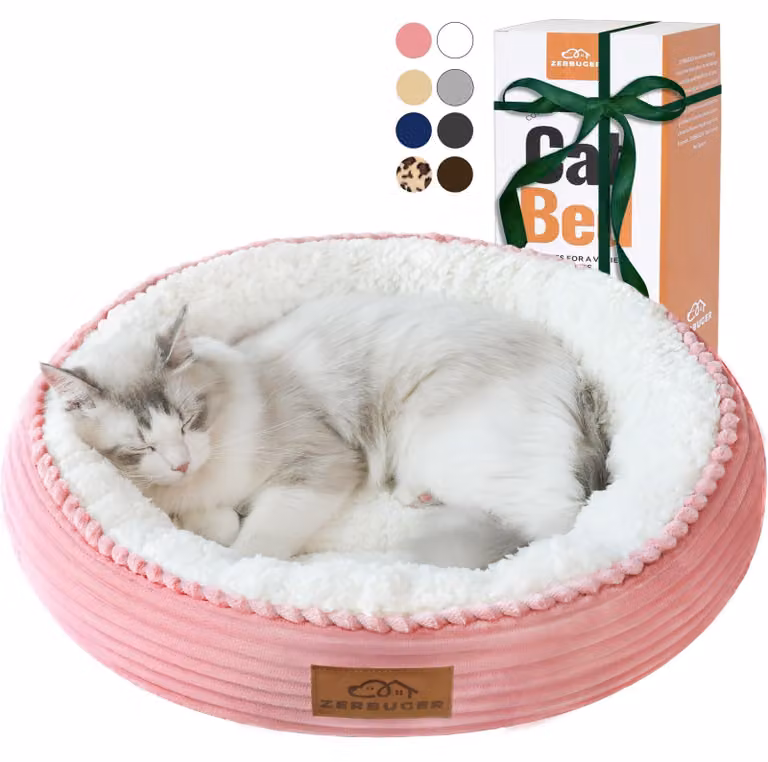 Letto per gatti lavabile, ideale per gatti domestici, forma circolare a ciambella per animali domestici