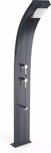 Doccia Tradizionale in Alluminio Dada Arkema Design con Miscelatore, Lavapièdi e Nebulizzatore Colore Antracite Cv-D355/7016
