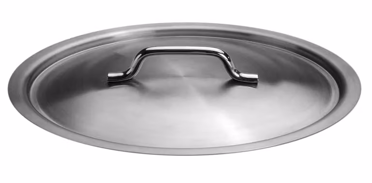 Coperchio piano in acciaio inox 18/10, diam.60cm