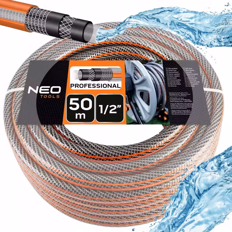 NEO TOOLS Tubo da giardino 1/2" x 50 m, 6 strati NEO PROFESSIONAL