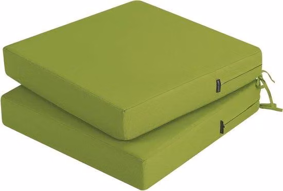 Cuscini ad aria per esterni - resistenti all'acqua - set da 2 pezzi - verde - 45 x 45 cm