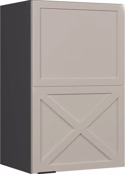 Pensile da cucina Vicco Fame-Line Grigio, Beige e Antracite con ante a battente e finitura opaca, L: 45 cm