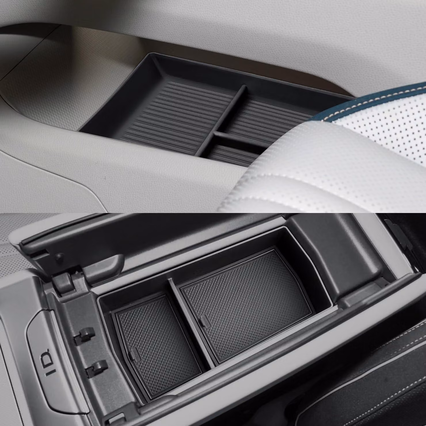Omgoods - Organizer per consolle centrale e contenitore portaoggetti per auto, set da 2