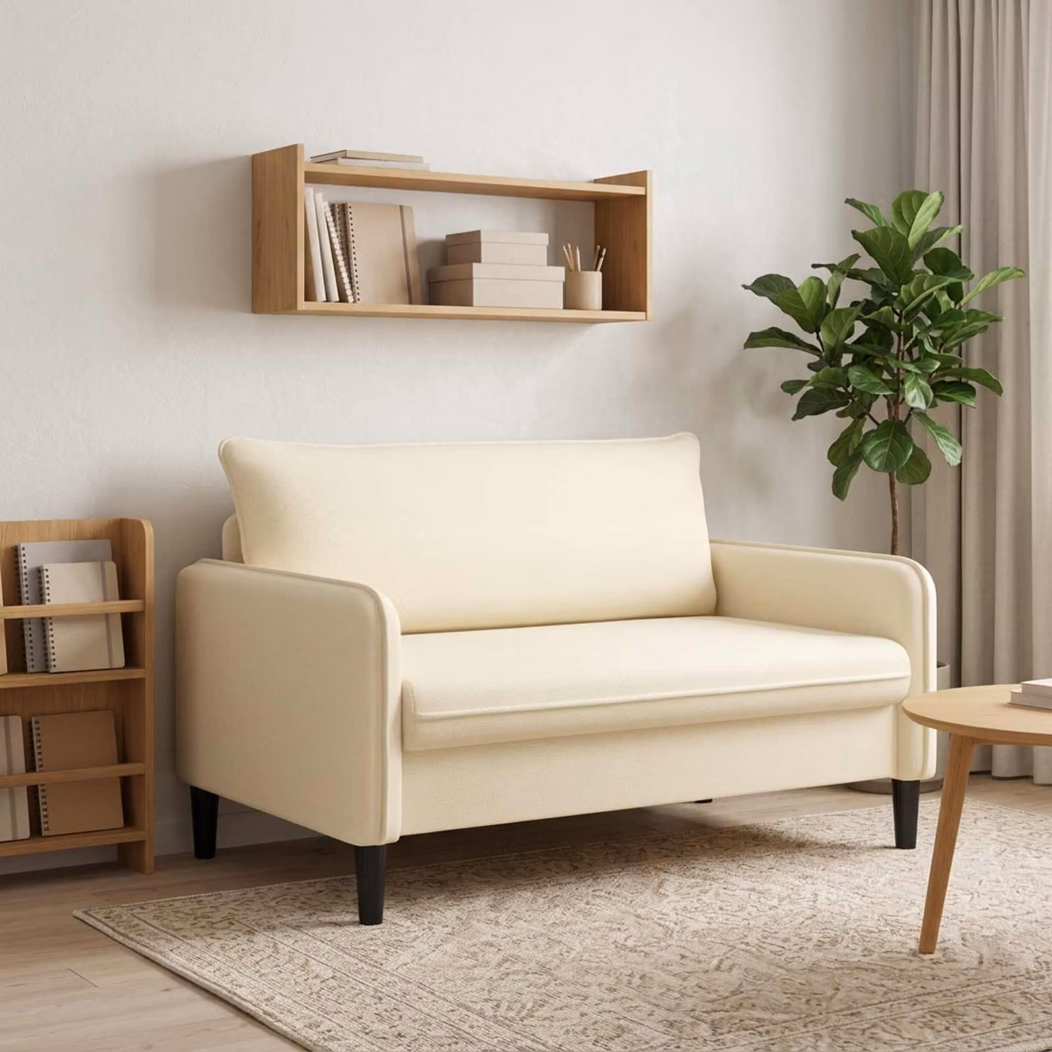 Poltrona XXL vidaXL in velluto beige con braccioli per soggiorno e camera da letto