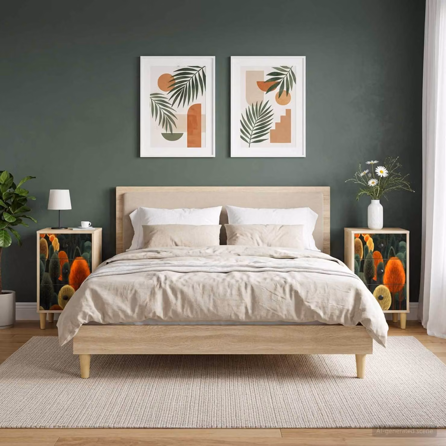 Set di 2 Armadi da Notte vidaXL ZAANDAM in Rovere Sonoma, L 36 cm x P 33 cm x H 60 cm