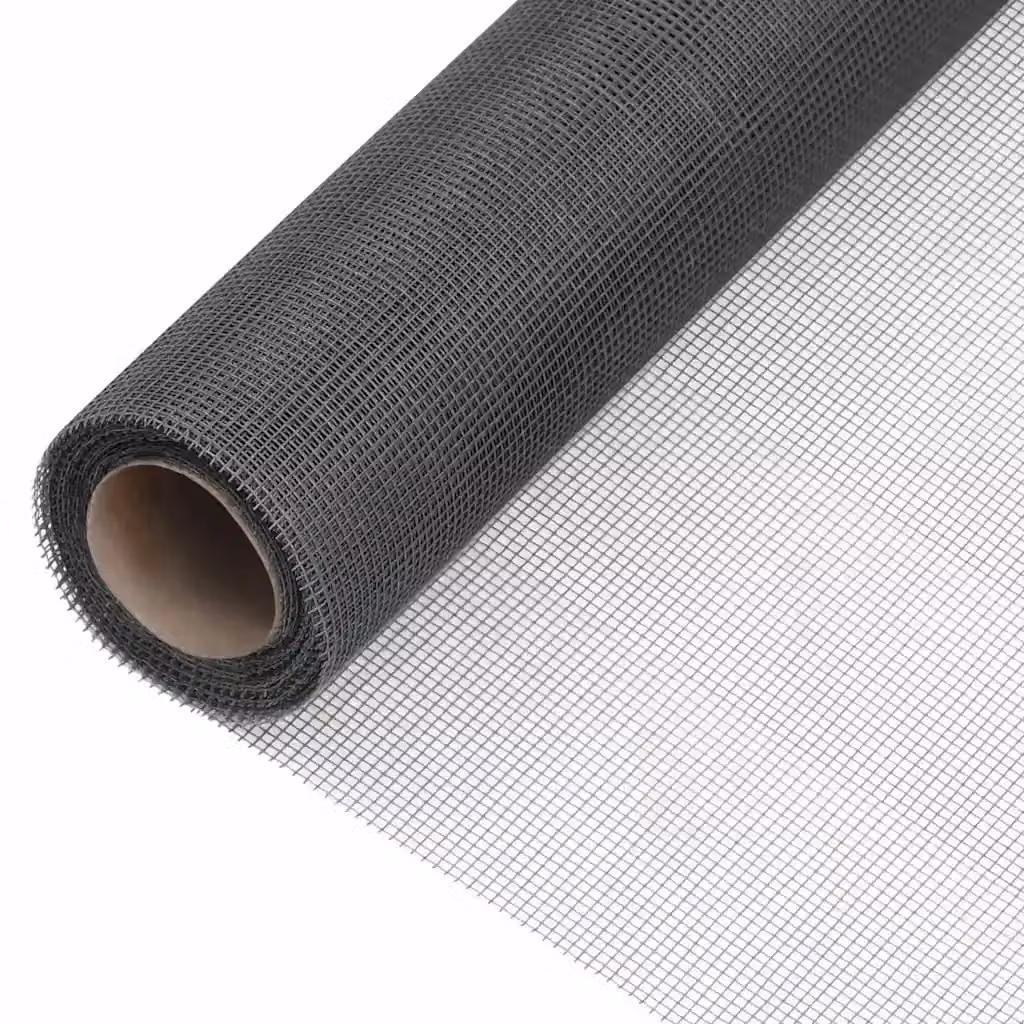 Zanzariera in fibra di vetro vidaXL Nera L: 1000 cm, H: 60 cm