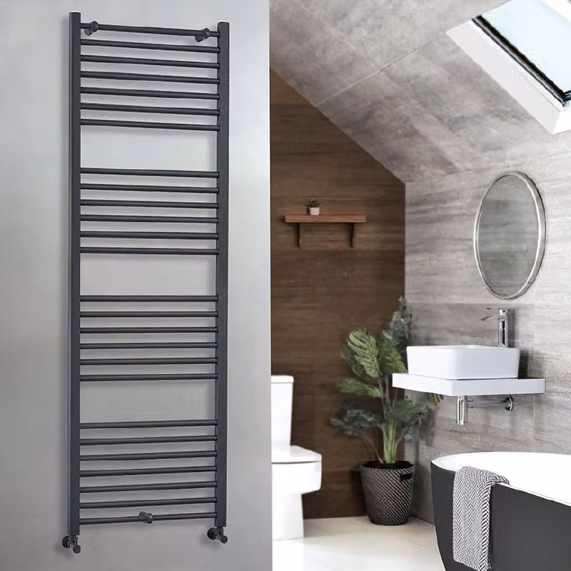 Scaldasalviette Piatto Antracite - Termoarredo Bagno - 820W - 1800 x 600mm - Artle