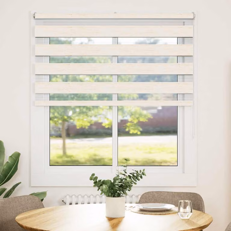 vidaXL Tenda a Rullo Zebra Larghezza Tessuto 115,9 cm Poliestere