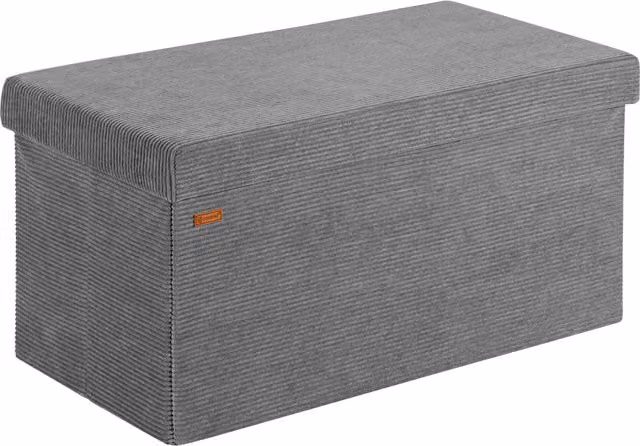Panca pieghevole Casaria® in MDF e corda color antracite L: 76 cm, P: 38 cm, H: 38 cm