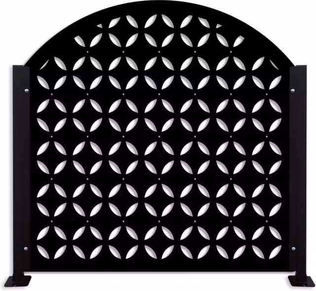 Ringhiera curva Signorbit in PVC nero opaco L: 118 cm, P: 118 cm, H: 118 cm