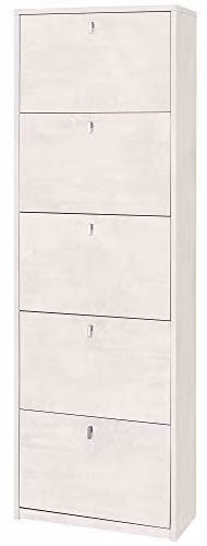 Sarmog Kit SCARPIERA 5 Ante A RIBALTA H190 L63 P29 Cm Finitura Bianco OSSIDO Sk565k