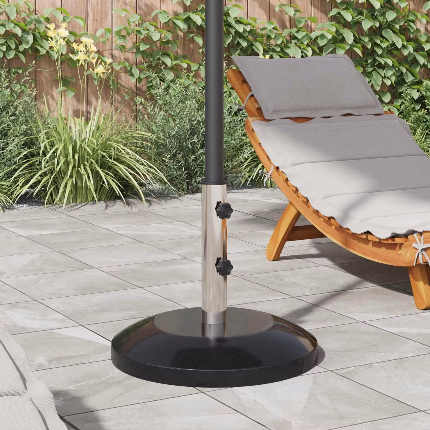Maison Exclusive - Base per ombrellone, compatibile con pali da 40-50 mm, peso 26,75 kg, colore nero