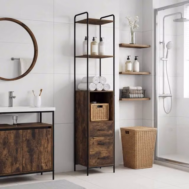 Mobile da Bagno Rovere Fumo 40 x 36 x 200,5 cm 8014042