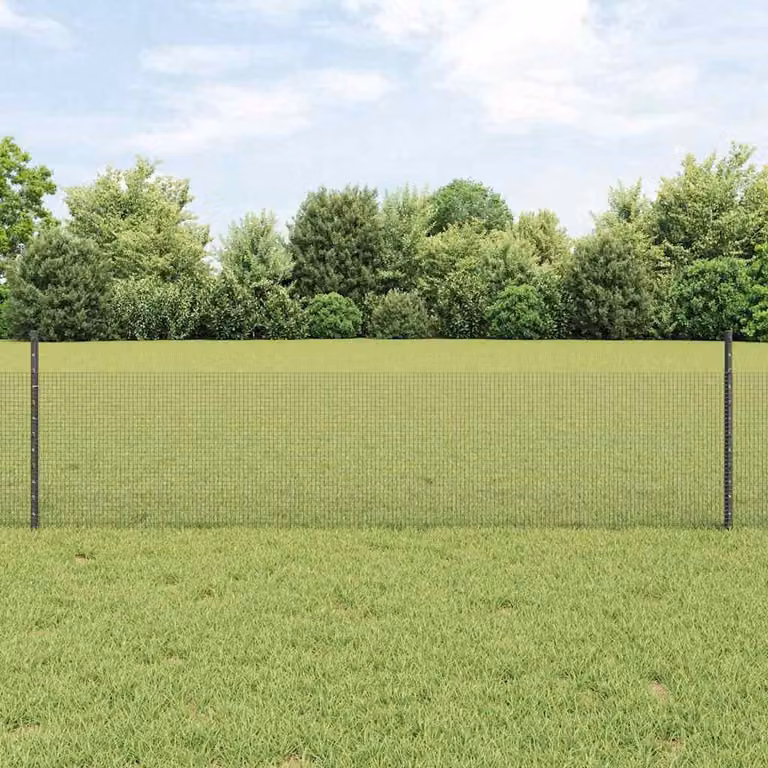 Maison Exclusive - Recinzione con paletto Grigio 0,5 x 100 m Acciaio e PVC