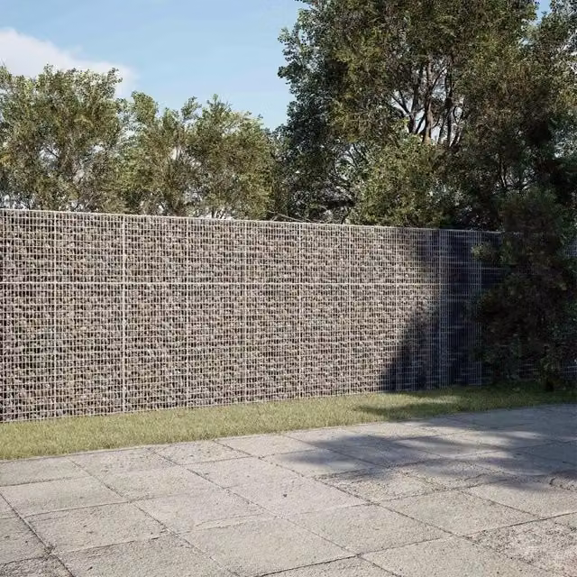 Gabione con filo da 3,5 mm e rete da 5x2,5 cm 400x30x150 cm 3461786